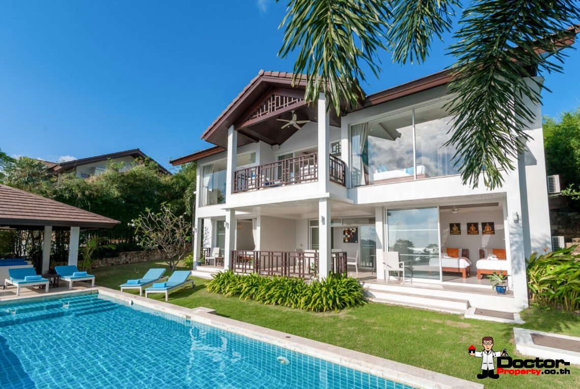 3 Bedroom Private Pool Villa with Sea View in Choeng Mon, Koh Samui – For Sale
